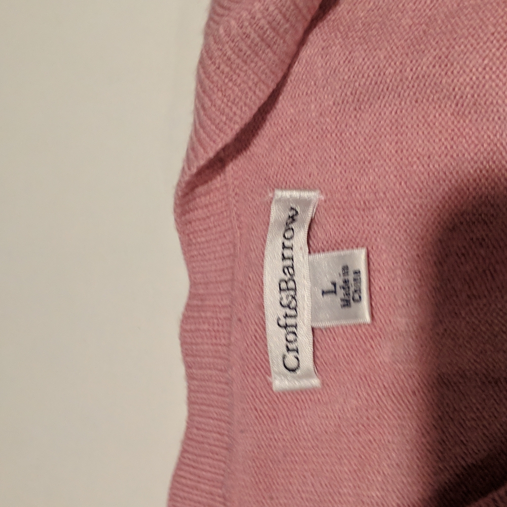 Rose color button front cardigan - Picture 3 of 4